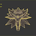 Wolf Head Spiked Metal Badge Fashion Clothing Accessory For Stylish Outfits