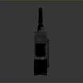 Weapon Grade Black Walkie Talkie With Antenna Digital Display And Control Buttons