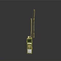 Military Green Weapon Communication Device With Long Antenna And Control Panel Features