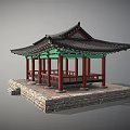 Chinese-style ancient pavilion 3d model