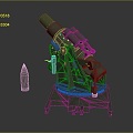 Artillery Gun Artillery Ship Gun Gun Siege Gun Cannon Anti-aircraft Breaking Heavy Gun Heavy Gun 3d model