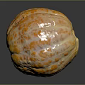 Fresh Peeled Orange Showing Bright Orange Surface With White Stripes On Black Background