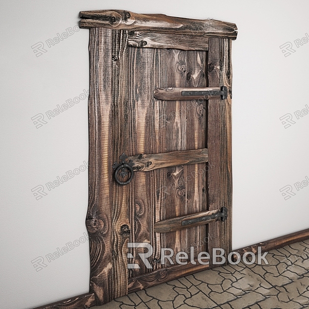 door ecological door single door wooden door retro door model