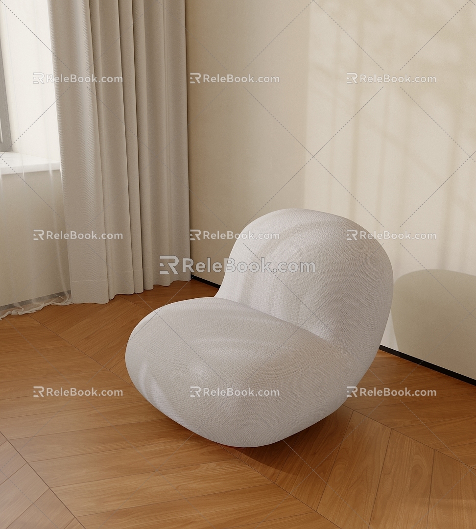 Single sofa 3d model