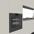Modern Kitchen With Built in Oven And White Cabinets Sleek Countertop Appliances