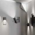 Contemporary Wall Sconces With Diverse Designs Installed On White Interior Walls 3d model