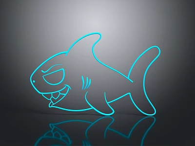 Shark cartoon shark great white shark whale shark hammerhead shark tiger shark man-eating shark blue shark freshwater fish 3d model