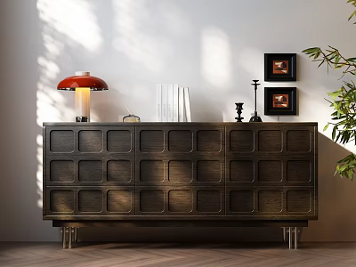 Modern Middle Ancient Bucket Cabinet Modern Middle Ancient Side Cabinet Modern Middle Ancient Table Lamp Modern Decorative Painting Modern Jewelry Ornaments Table Lamp Decoration 3d model