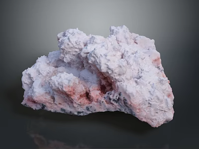 Natural Pinkish White Rock Formation With Rough Textured Surface 3d model