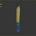 Stainless Steel Household Kitchen Knife With Wooden Handle And Metal Rivets