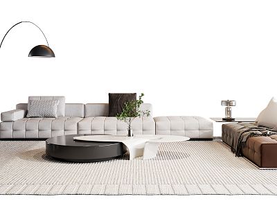 Modern sofa coffee table combination model