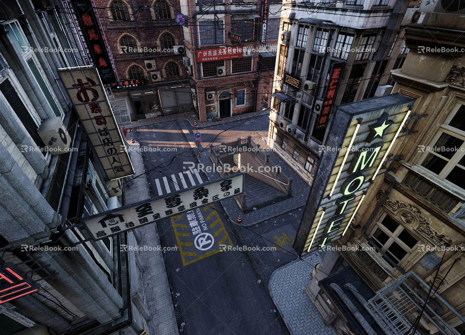 Industrial LOFT Street Cyberpunk City Street 3d model