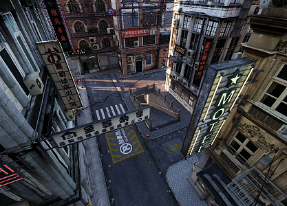 Industrial LOFT Street Cyberpunk City Street 3d model