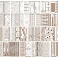 Modern Decorative Room Dividers With Various Intricate Patterns And Designs 3d model