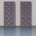 Purple Casement Door With Hollowed Out Pattern For Modern Interior Design