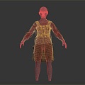 Model Female Model Costume Ethnic Costume 3d model