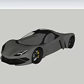 Silver Concept Sports Car With Sleek Design Transparent Roof Black Wheels And Yellow Brake Calipers