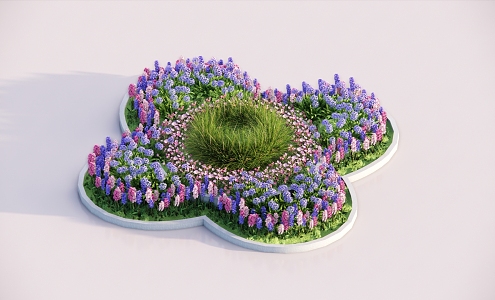 Modern flower bed flower pond 3d model