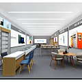 Modern mobile phone shop smart phone experience table mobile phone table 3d model