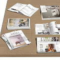 Open Books Magazines Showcasing Interior Design Furniture Room Layouts And