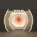 Kohler Photo Check in Spot with Illuminated Circular Flower Design Modern Lighting and Stylish Decor