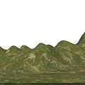 Green Undulating Micro Terrain With Grass Covered Hills And Soil Surface 3d model