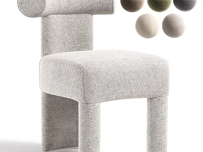 Modern Upholstered Armchair With Stylish Design And Multiple Color Options 3d model