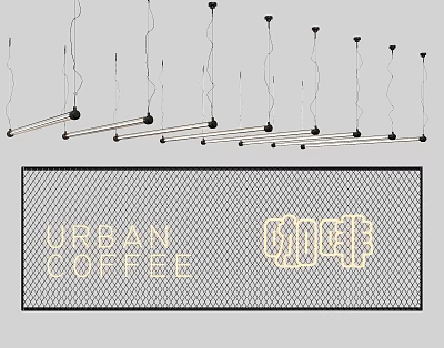 Modern Chandelier Chandelier Billboard 3d model