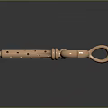 Copper Floral Design Key Hardware Tool With Holes On Shaft And Decorative Head