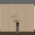 Modern partition bamboo partition 3d model