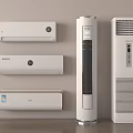 Various Types of Wall Mounted Floor Standing Air Conditioners and Tower Fans