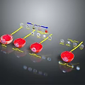 3D Anatomical Cardiac Medical Device With Heart Valve Catheter And Monitoring Sensors