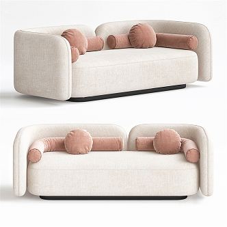 Modern double sofa 3d model