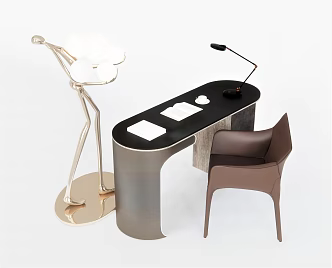 Modern Office Table and Chair Leather Chair Coffee Chair Dining Chair Desk Dressing Table Desk Ornaments Table Lamp Artwork 3d model