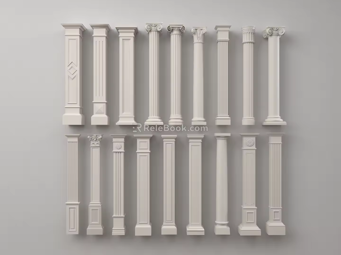Jane European Columns Roman Columns Column Square Columns Columns 3d model