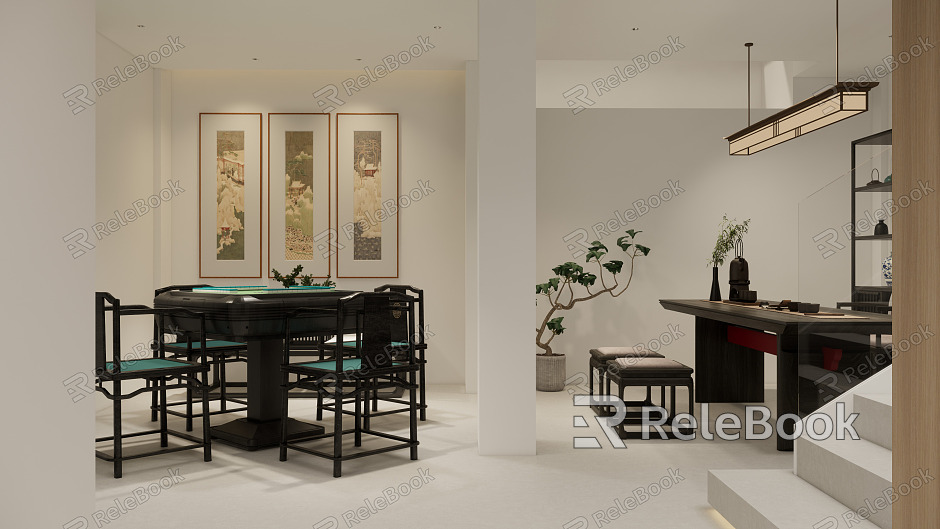 New Chinese Chess Room Chess Room Tea Room model