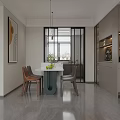 Modern Living And Dining Room Interior With Sofa Coffee Table And Floor To Ceiling Windows