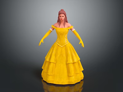 Wedding dress Princess dress Wedding dress Evening dress Prom dress Party dress Costume 3d model