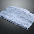 Detailed 3D Terrain Model With Undulated Surface Texture Mountainous Regions And Flat Areas