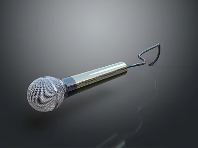 Classic Wired Microphone With Metal Body And Mesh Grille For Daily Use 3d model