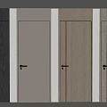 Modern Hinged Doors In Various Wood Grain Tones With Metal Handles