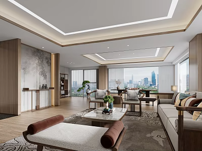 New Chinese Chairman's Office 3d model