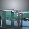 Modern Public Transport Bus Shelter Equipment With Glass Walls Transparent Roof And Seats