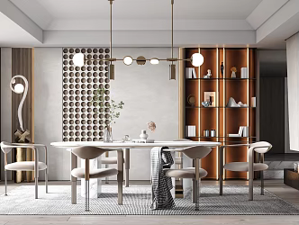 Light Luxury Restaurant 3d model