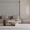 Modern three-seat sofa 3d model