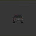 White And Dark Sheriff Police Car With Emergency Lights And Official Badge Logo