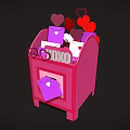 Pink XOXO Themed Machine Decorated With Hearts And Purple Envelope Inside