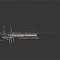 Detailed 3D Aircraft Carrier Model With Deck Structure And Military Equipment