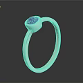 Rose Gold Ring With Purple Gemstone Simple Design For Daily Wear