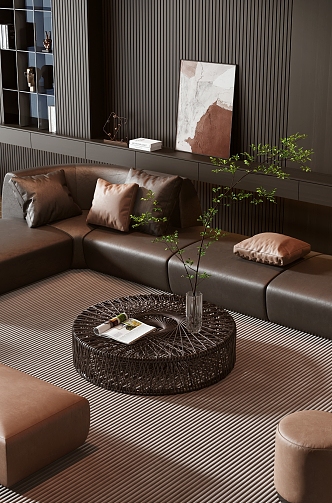 Minotti sofa coffee table combination 3d model